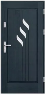 Drevené exteriérové dvere WR29 82 mm, 100% dub
