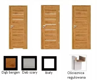 Dvere s rámom sú k dispozícii v troch farbách dyhy podobnej drevu za rovnakú cenu.