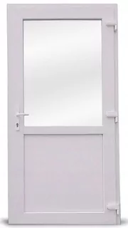 Vonkajšie dvere z PVC 100x210 biele pre obchod NOVINKA