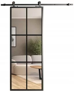 Posuvné dvere hliníkové LOFT 20K zrkadlo 3+3 (6 polí) 850 × 2100