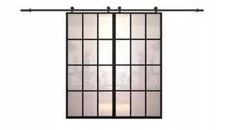 Posuvné dvere hliníkové loft 20K satén 12 polí 2 × 850 × 2100 12 A