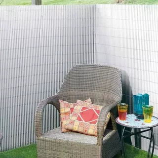 Obojstranná oplotenia rohož, PVC, 1 × 3 m, biela