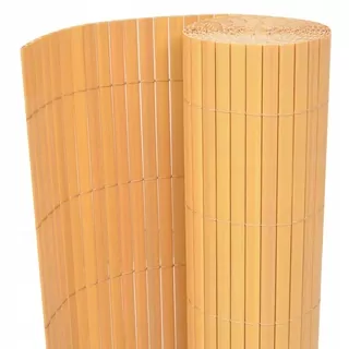 Záhradný plot obojstranný, PVC, 90 × 300 cm, žltý