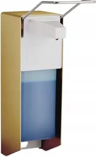 Lakťový nástenný dávkovač mydla Relaxdays 1000 ml odtiene modrej