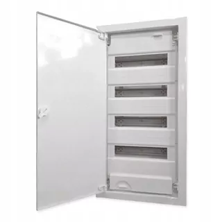 Podlahový rozvádzač EATON KLVE 4 × 12 (na 48 modulov) s kovovými dverami, biela farba KLV-48UPS-F