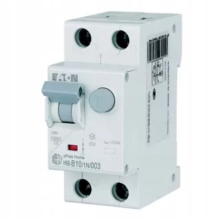 Rezervný istič s podprúdným členom (kombinovaný) eaton hnb rcbo 2P B10A 30mA typ AC