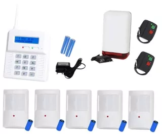 ELMES bezdrôtový alarm 5 detektory GSM Remotes