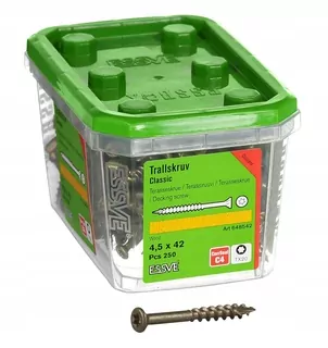 Skrutky, šróby - ESSVE Skrutky 4.5x42 terasa TX20 Corrseel 250 ks