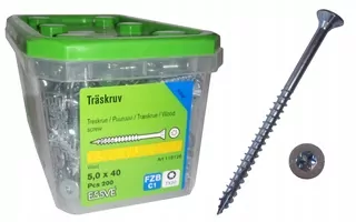 Skrutky, šróby - ESSVE skrutky do dreva 5 × 40mm Torx / 200SZTUK