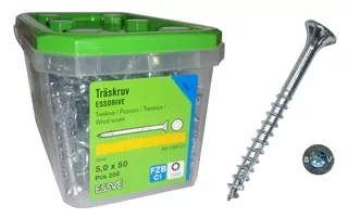 Skrutky, šróby - Skrutky do dreva 5 × 50mm ESSVE Torx / 200PCS ESSDRIVE