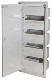 Modulárny rozvádzač ETI Dido 001101206 podlahový kryt 4 × 12 modulov IP40 ERP12-4 kovové dvere biele