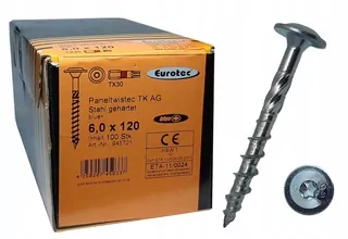 EUROTEC skrutky do dreva, tesárske, konštrukčné 6 × 120