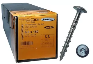 Skrutky, šróby - EUROTEC vrutmi 6x180 doska 100ks Torx