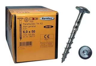 EUROTEC skrutky do dreva, tesárske, konštrukčné 6 × 50