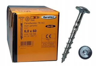 EUROTEC skrutky do dreva, tesárske, konštrukčné 6 × 60
