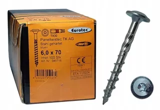 EUROTEC skrutky do dreva, tesárske, konštrukčné 6 × 70