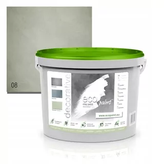 EcoPaint hlinená farba na steny 5 l Kamenná zelená (dekoratívny jaseň) matná
