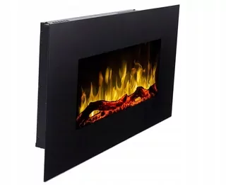 Nástenný krb bez funkcie vykurovania, elektrický Aflamo black 11 W 90 x 45 x 14 cm