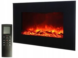 Nástenný krb s funkciou vykurovania DacEnergy black 1900 W 65 x 46 x 13 cm