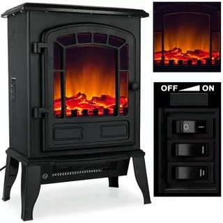 Voľne stojaci krb s funkciou vykurovania Deuba black 2000 W 39 x 56 x 25 cm
