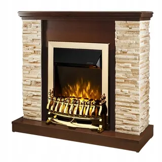 Krb s funkciou ohrevu Art Flame Rock & Corsica 1500 W 98x90,3x30 cm hnedá