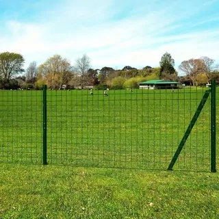 VidaXL Oceľová plotová sieť 25 × 1,7m zelená