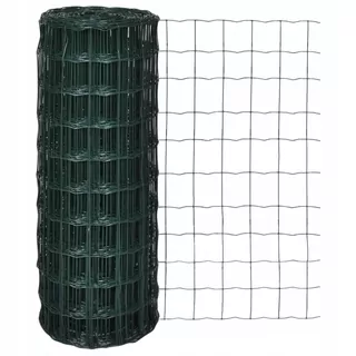VidaXL Oceľová plotová sieť 25 × 10m zelená