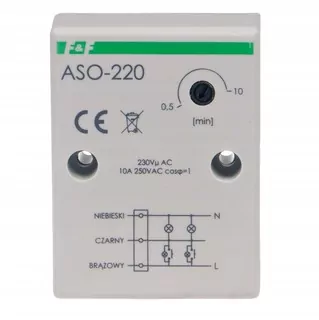 Schodiskový automat Standard 230 V 10 A pripojovací kábel 0,5m, ASO-220, F&F