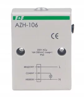 Automatický súmrakový hermetický spínač 230 V 16 A AZH-106 F&F