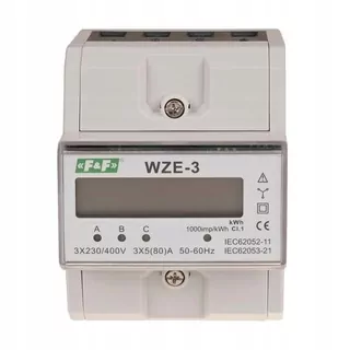 3-fázový indikátor spotreby energie WZE-3 F&F