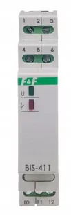 Relé bistabilné zap/vyp, Un=230 V AC/DC, I=16 A, kontakty 1P, skrutkové svorky, 1 modul, BIS-411