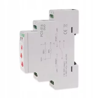 Multifunkčný časovač 1-STYKOWY 1 × 8A 230 V~/24 V AC/DC PCS-516 DUO