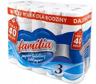 Familia toaletný papier neparfumovaný 40 ks + 3-vrstvové obrúsky FINE 1 ks