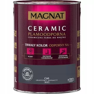Magnat keramická farba na steny 5 l C60 Graphite Antracit mat