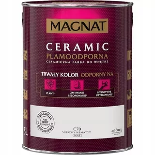 Magnat keramická farba na steny 5 l C70 Raw Hematit mat