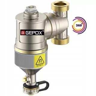 Mosadzný magnetický separátor 1" s otočnou prípojkou 360° na kotol.
