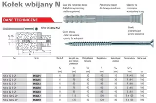 Skrutky, šróby  - FISCHER STIAHNUŤ N 6x40 SM 50ks. fast M