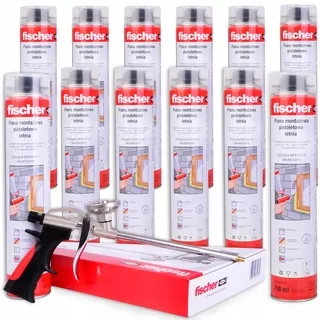 Montážna pena PUR - Fischer 750 ml peny (12ks) + Gun ZADARMO !!!