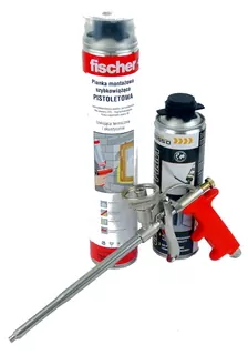Montážna pena PUR - Fischer Foam Penové 12 ks + CLEAST + GUN