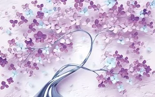 Fototapeta - Nástenné maľby 3D Golden Tree Flower Grafic 30 Návrhy