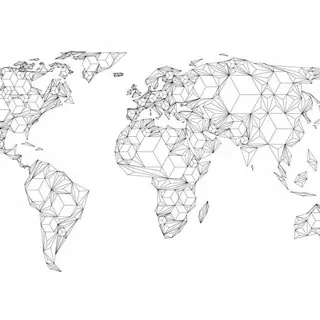 FOTOTAPETA 400 × 309 +LEPIdlo, Biela Moderná Mapa