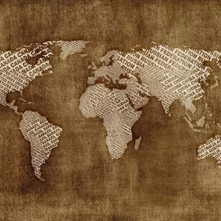 FOTOTAPETA 400 × 309 +LEPIdlo, Hnedá mapa s nápismi