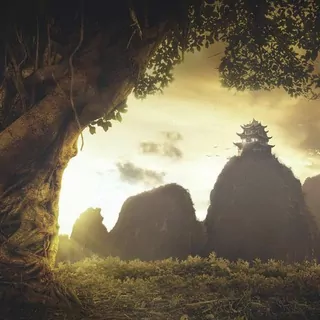 FOTOTAPETA 400 × 309 +LEPIdlo, Čínsky chrám, Pohľad