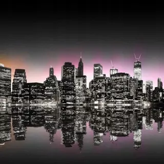 FOTOTAPETA 400 × 309 +KLEJ, Farebná žiara nad New Yorkom