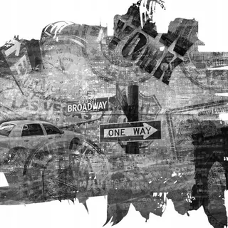 FOTOTAPETA 400 × 309 +LEPIdlo, Čierno-biela graffiti NY