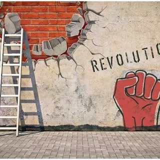 FOTOTAPETA 400 × 309 +LEPIdlo, Graffiti Revolúcia Banksy