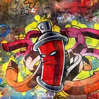 FOTOTAPETA 400 × 309 +KLEJ, Graffiti príšera
