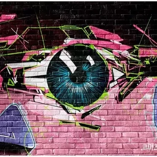 FOTOTAPETA 400 × 309 +LEPIdlo, Farebné oko, graffiti