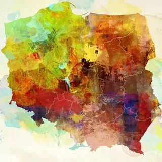 FOTOTAPETA 400 × 309 +LEPIdlo, Maľovaná mapa Poľska ART