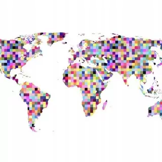 FOTOTAPETA 400 × 309 +LEPIdlo, mapa, farebné pixely
